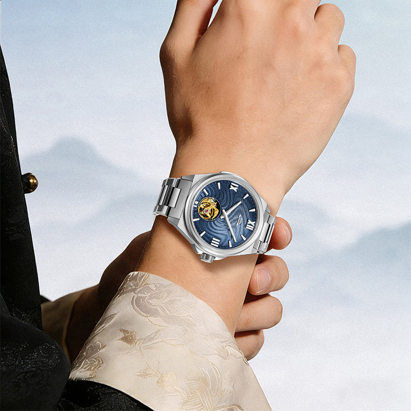 Beijing Bladelegant Series Flow of Fortune Hand-Made Guilloché Tourbillon Watch 42mm [Limited Edition]