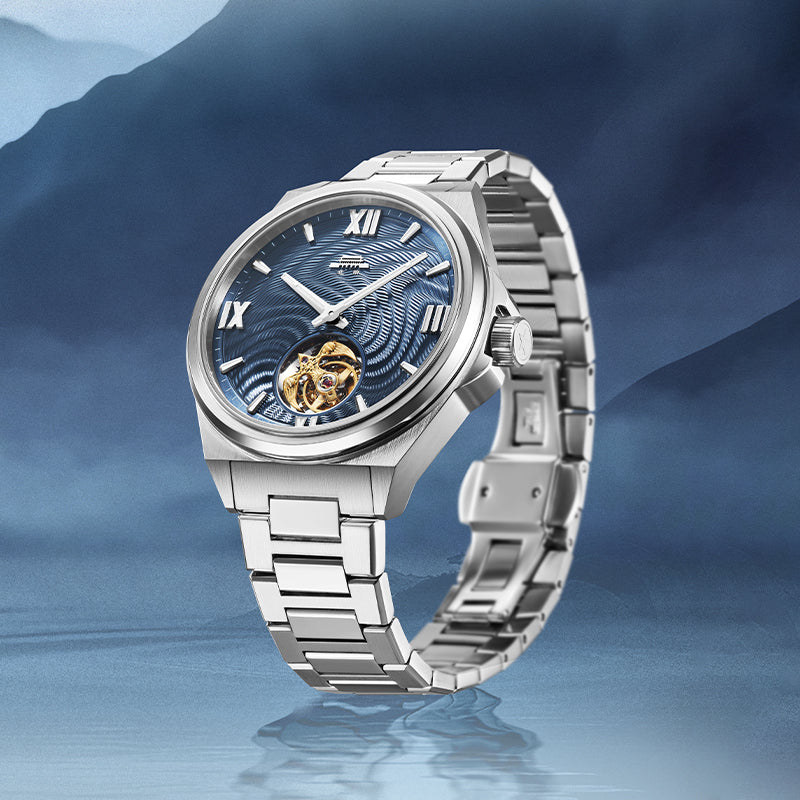 Beijing Bladelegant Series Flow of Fortune Hand-Made Guilloché Tourbillon Watch 42mm [Limited Edition]