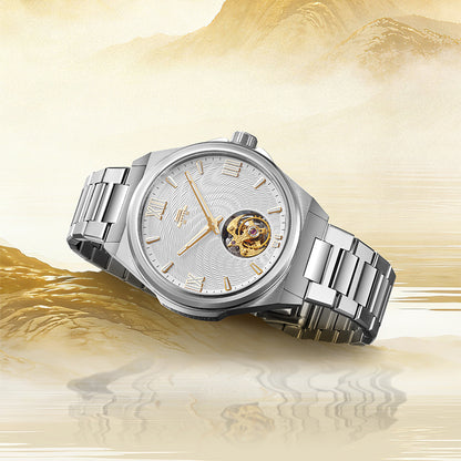 Beijing Bladelegant Series Flow of Fortune Hand-Made Guilloché Tourbillon Watch 42mm [Limited Edition]