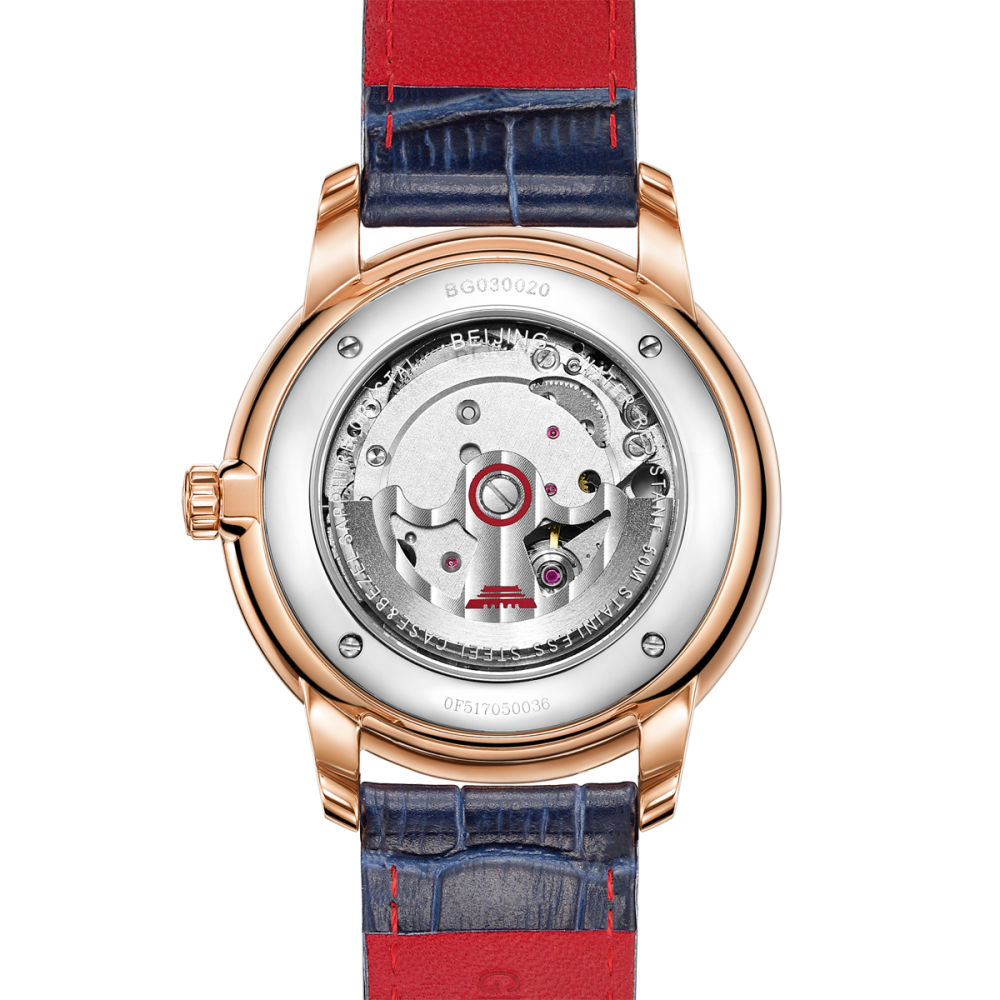 北京長城鍍玫瑰金錶殼手錶 41 毫米