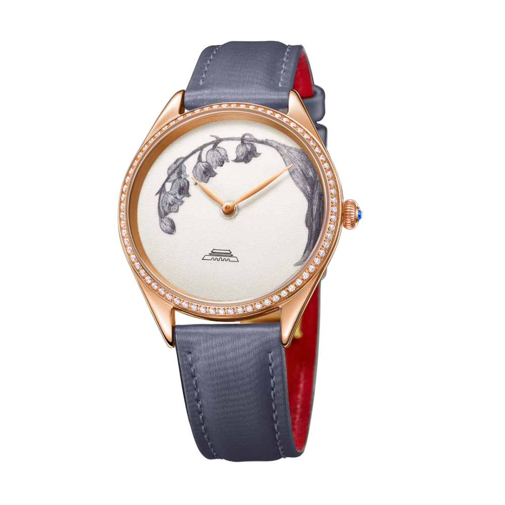 Beijing Suzhou Embroidery Lily of the Valley Watch 38mm